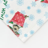 Happy Howlidays Standard Schnauzer Fleece Deken (Hoek)