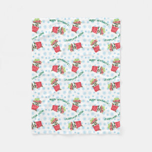 Happy Howlidays Standard Schnauzer Fleece Deken
