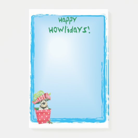 Happy Howlidays Standard Schnauzer Post-it® Notes (Voorkant)