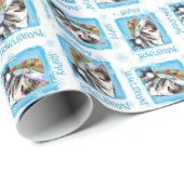 Happy Howlidays Swedish Vallhund Cadeaupapier (Rol Hoek)