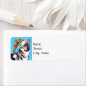 Happy Howlidays Swedish Vallhund Etiket (Insitu)