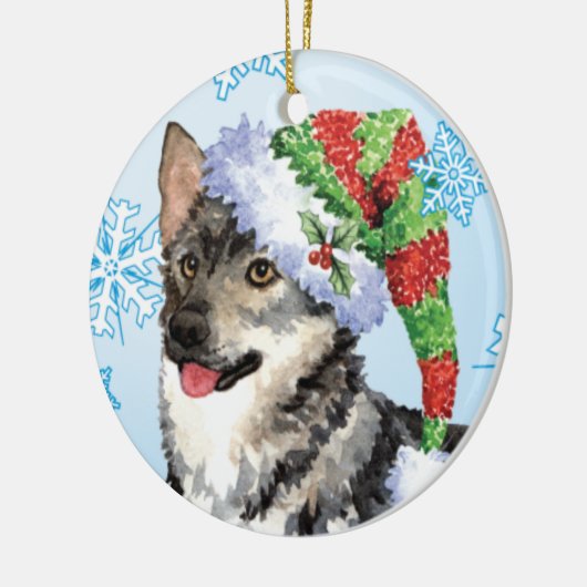 Happy Howlidays Swedish Vallhund Keramisch Ornament (Links)