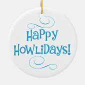 Happy Howlidays Swedish Vallhund Keramisch Ornament (Achterkant)