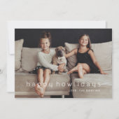 Happy Howlidays Terracotta Photo Pet Feestdagenkaart (Voorkant)