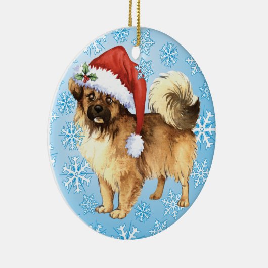 Happy Howlidays Tibetaans Spaniel Keramisch Ornament (Rechts)