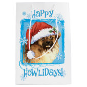 Happy Howlidays Tibetaans Spaniel Medium Cadeauzakje (Voorkant)