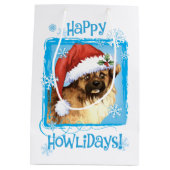 Happy Howlidays Tibetaans Spaniel Medium Cadeauzakje (Achterkant)