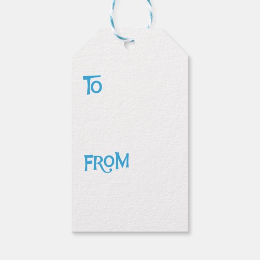 Happy Howlidays Tibetaanse Terrier Cadeaulabel (Achterkant)