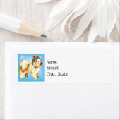 Happy Howlidays Tibetaanse Terrier Etiket (Insitu)