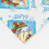 Happy Howlidays Tibetaanse Terrier Fleece Deken (Hoek)