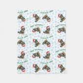 Happy Howlidays Tibetan Mastiff Fleece Blanket Deken (Voorkant)