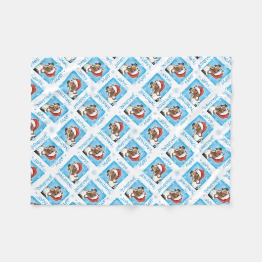 Happy Howlidays Treing Walker Fleece Blanket (Voorkant (Horizontaal))