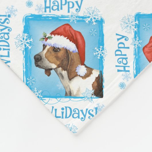 Happy Howlidays Treing Walker Fleece Blanket Deken (Hoek)