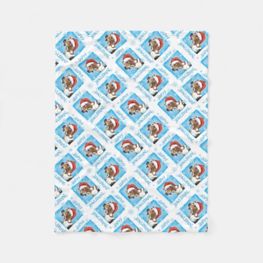 Happy Howlidays Treing Walker Fleece Blanket Deken (Voorkant)