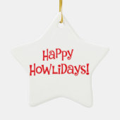 Happy Howlidays Treing Walker Keramisch Ornament (Achterkant)