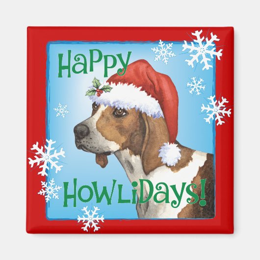 Happy Howlidays Treing Walker Magneet (Voorkant)