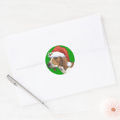Happy Howlidays Treing Walker Ronde Sticker (Envelop)