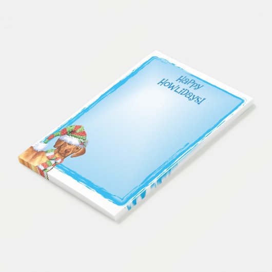 Happy Howlidays Vizsla Post-it® Notes (Schuin)