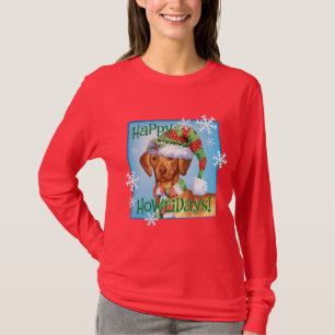 Happy Howlidays Vizsla T-shirt