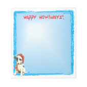 Happy Howlidays Vloeiende Fox Terrier Notitieblok (Voorkant)
