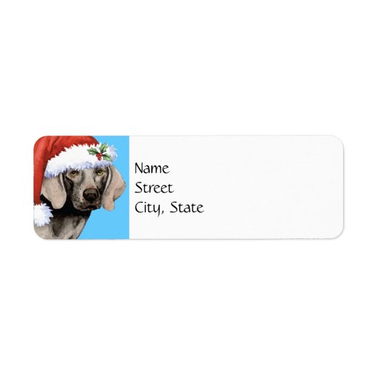 Happy Howlidays Weimaraner Etiket (Voorkant)