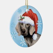 Happy Howlidays Weimaraner Keramisch Ornament (Rechts)