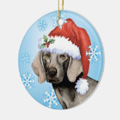 Happy Howlidays Weimaraner Keramisch Ornament (Links)