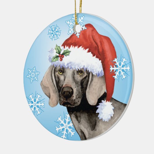 Happy Howlidays Weimaraner Keramisch Ornament (Links)