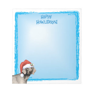 Happy Howlidays Weimaraner-laptop Notitieblok