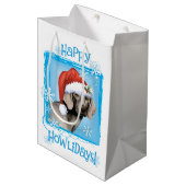 Happy Howlidays Weimaraner Medium Cadeauzakje (Voorkant Gekanteld)