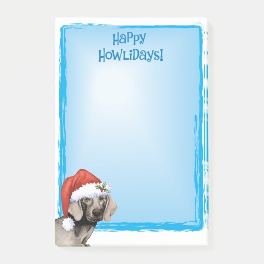 Happy Howlidays Weimaraner Post-it® Notes (Voorkant)