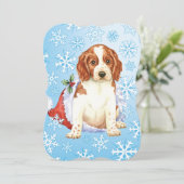 Happy Howlidays Welshie Feestdagenkaart (Staand voorkant)