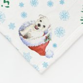 Happy Howlidays Westie Fleece Deken (Hoek)