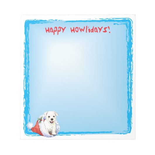 Happy Howlidays Westie Notitieblok (Voorkant)