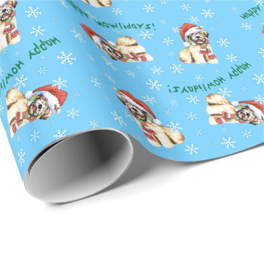 Happy Howlidays Wheaten Cadeaupapier (Rol Hoek)