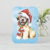 Happy Howlidays Wheaten Feestdagenkaart (Staand voorkant)