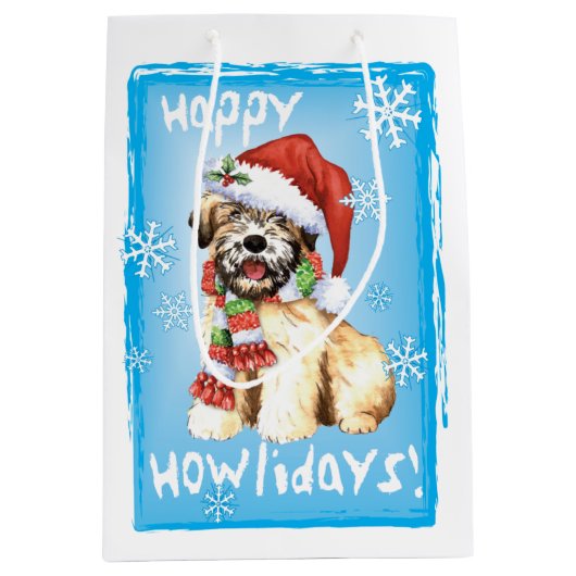 Happy Howlidays Wheaten Medium Cadeauzakje (Voorkant)