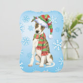 Happy Howlidays Whippet Feestdagenkaart (Staand voorkant)