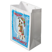 Happy Howlidays Whippet Medium Cadeauzakje (Voorkant Gekanteld)