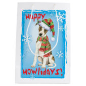 Happy Howlidays Whippet Medium Cadeauzakje (Achterkant)
