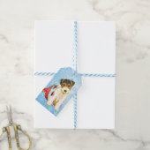 Happy Howlidays Wire Fox Terrier Cadeaulabel (Met Touw)
