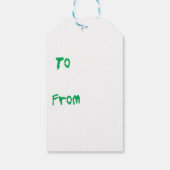Happy Howlidays Wire Fox Terrier Cadeaulabel (Achterkant)