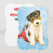 Happy Howlidays Wire Fox Terrier Feestdagenkaart (Voorkant / Achterkant)