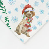 Happy Howlidays Wirehaered Pointing Griffon Fleece Deken (Hoek)