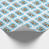 Happy Howlidays Wirehaire Dachshund Cadeaupapier (Hoek)