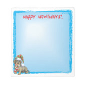 Happy Howlidays Wirehaire Dachshund Notitieblok (Voorkant)
