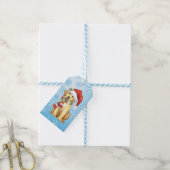 Happy Howlidays Yellow Lab Cadeaulabel (Met Touw)
