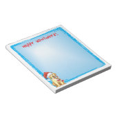 Happy Howlidays Yellow Lab Notitieblok (Schuin)
