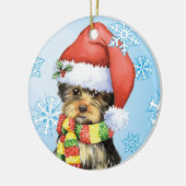 Happy Howlidays Yorkie Keramisch Ornament (Links)