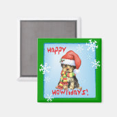 Happy Howlidays Yorkie Magneet (Voorkant / Achterkant)
